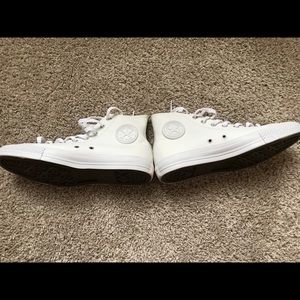 Converse White Leather High Tops